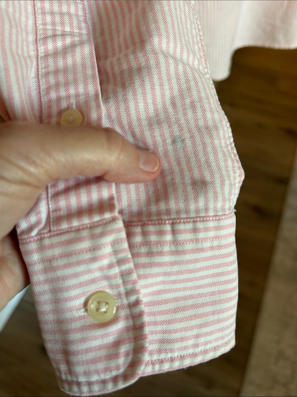 Ralph Lauren Women’s Pink Striped Slim Fit Oxford Button-Down Shirt - Picture 4 of 6